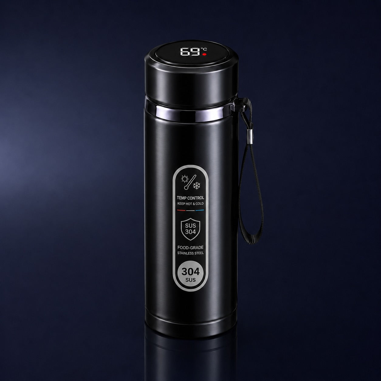 SoftAura Stainless Steel Thermos Bottle LED Temperature Display 500ML- 1L Sus304 Vacuum Flask Portable Cup  2026 New