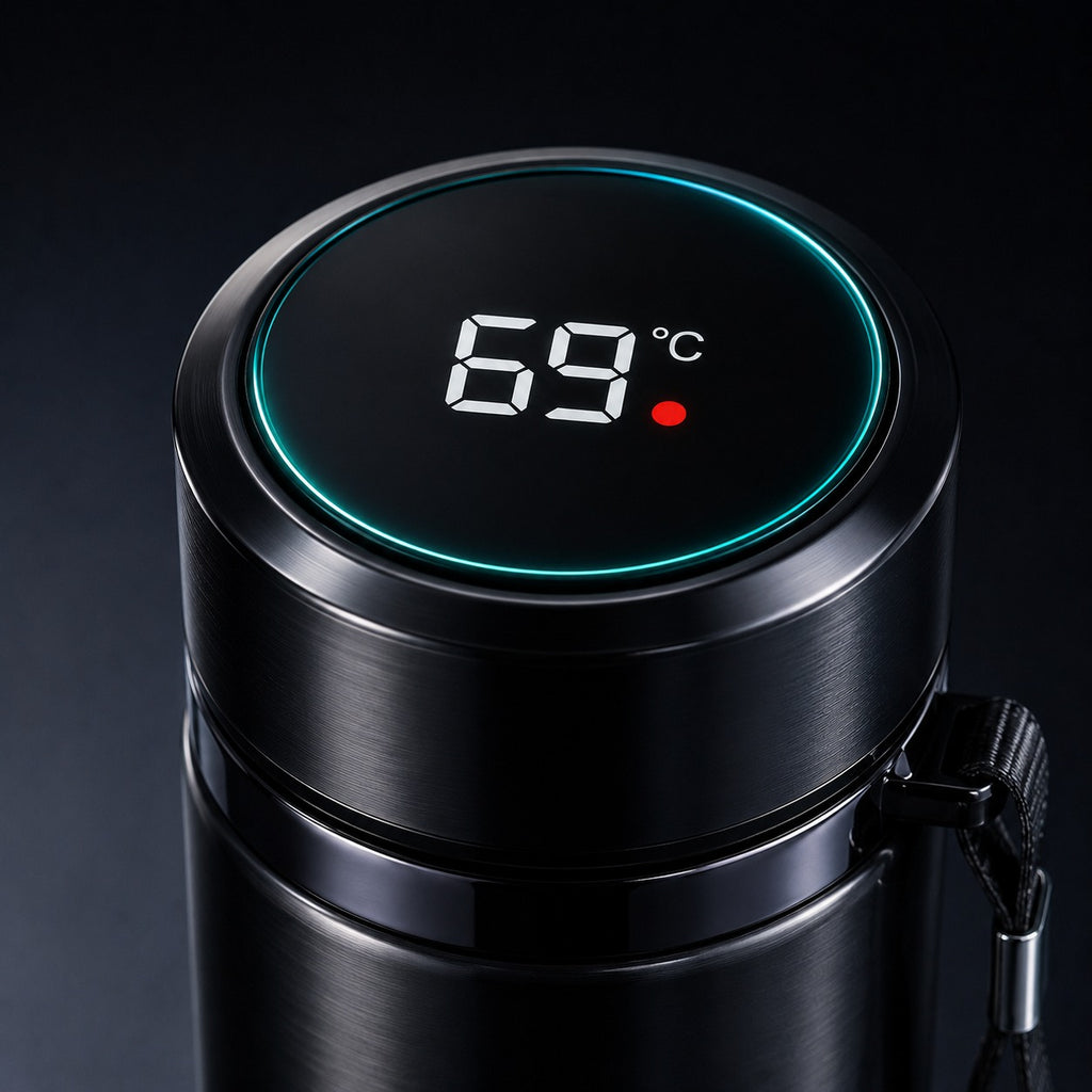 SoftAura Stainless Steel Thermos Bottle LED Temperature Display 500ML- 1L Sus304 Vacuum Flask Portable Cup  2026 New