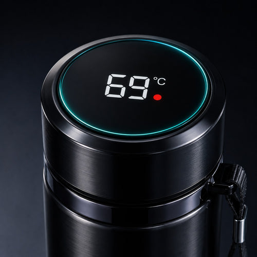 SoftAura Stainless Steel Thermos Bottle LED Temperature Display 500ML- 1L Sus304 Vacuum Flask Portable Cup  2026 New