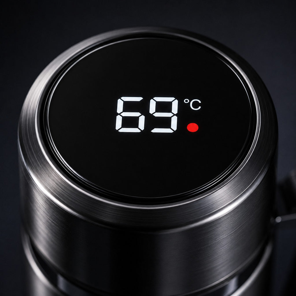 SoftAura Stainless Steel Thermos Bottle LED Temperature Display 500ML- 1L Sus304 Vacuum Flask Portable Cup  2026 New